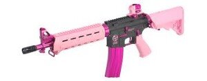81 АВТОМАТ ПНЕВМ. G&G CM16 MOD0 UPI Edition, body - plastic РОЗОВЫЙ (130-140 m/s) EGC-16P-UPI-PNB-NCM (101) — изображение 1